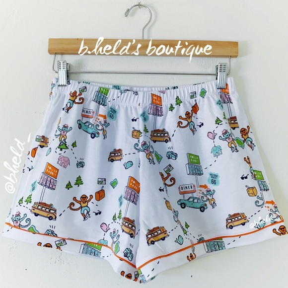 Roller Rabbit On The Road Polo Pajamas in White Size Small (S) Brand New NWT - Picture 9 of 16